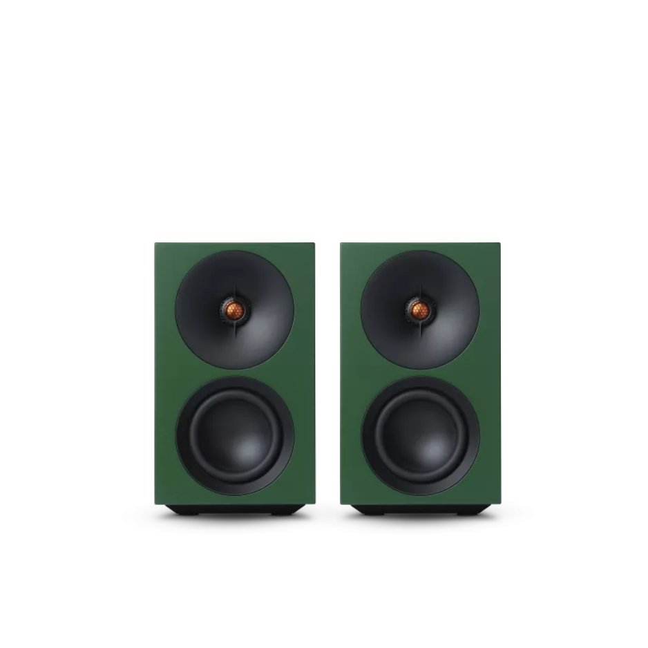 Cambridge Audio L/R S Compact active stereo speakers green front pair