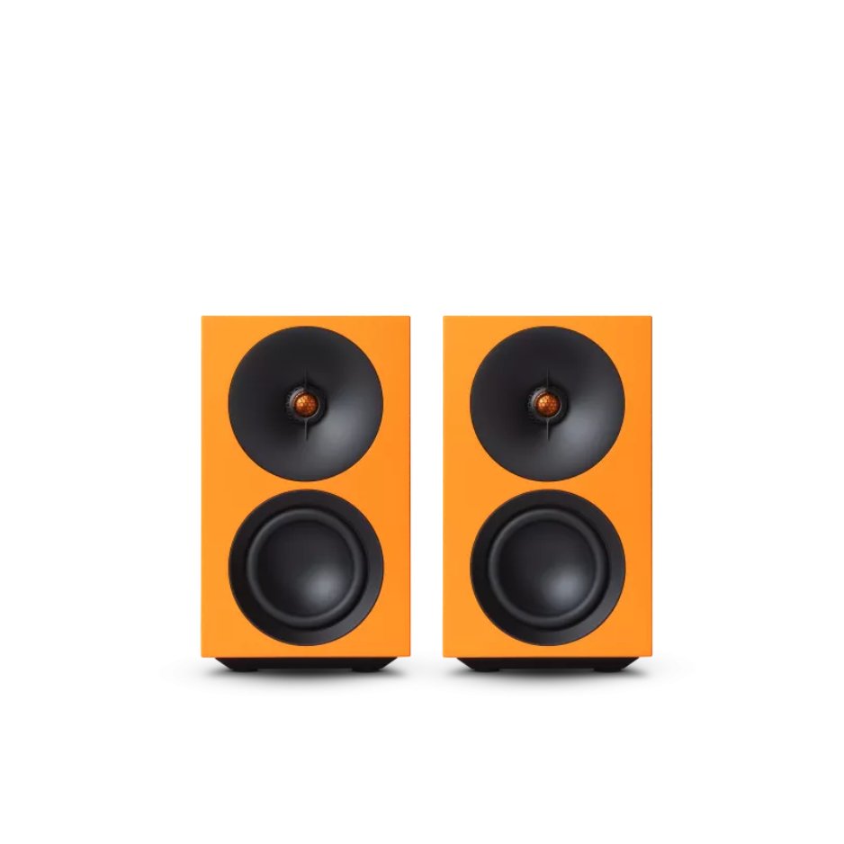 Cambridge Audio L/R S Compact active stereo speakers orange front pair