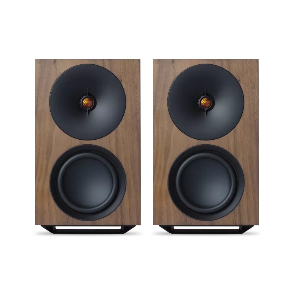 Cambridge Audio L/R X Advanced active stereo streaming speakers walnut front
