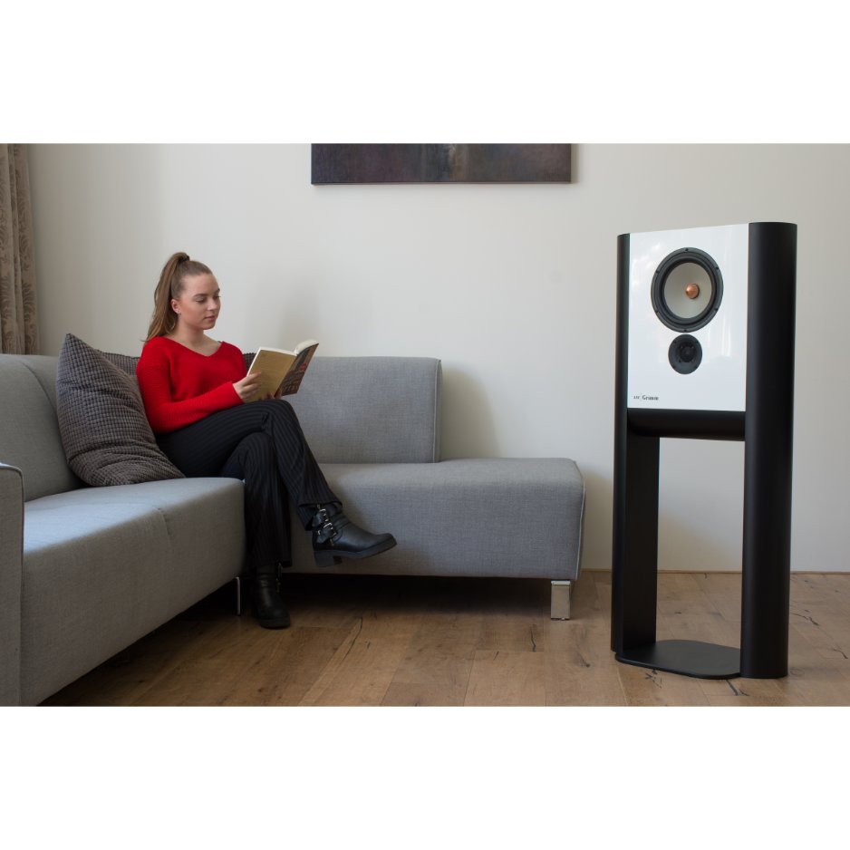 Grimm Audio LS1v2 Loudspeaker white in living room