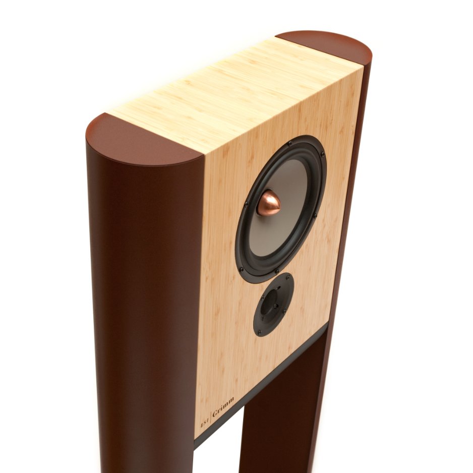 Grimm Audio LS1v2 Loudspeaker natural brown angled
