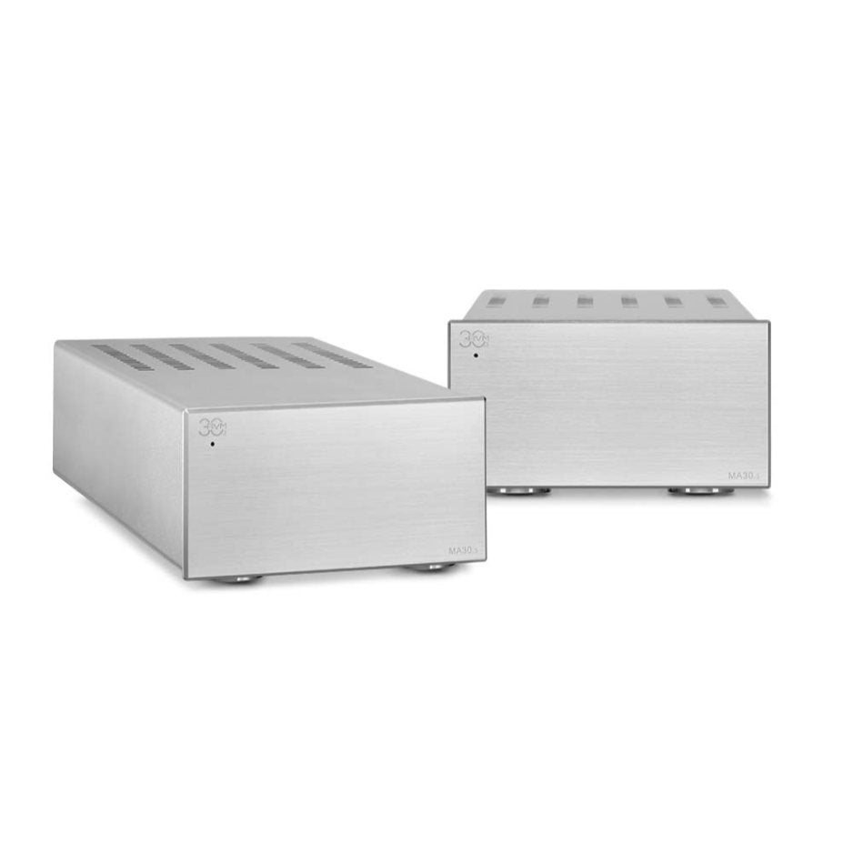 AVM MA 30.3 Mono Power Amplifiers silver pair front