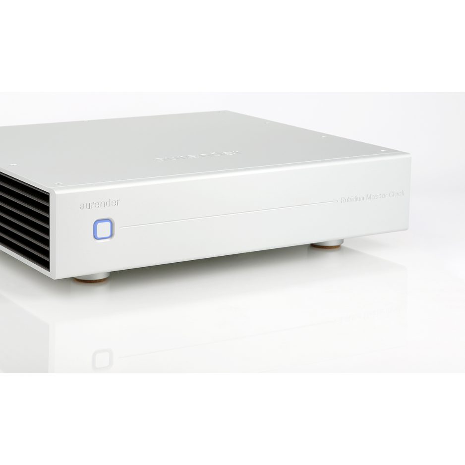 Aurender MC10 Master Clock silver angled