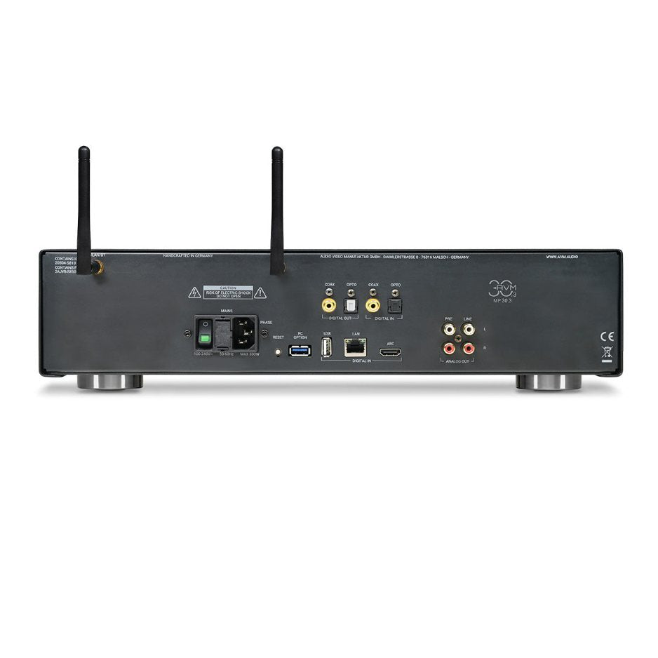 AVM MP 30.3 Streaming Media Player black back