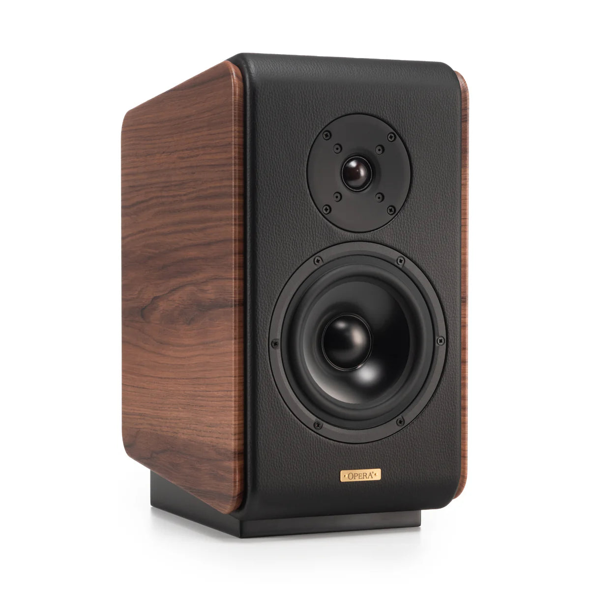 Opera Prima V2 Book Shelf Speakers Rosewood Diagonal Facing No Grill