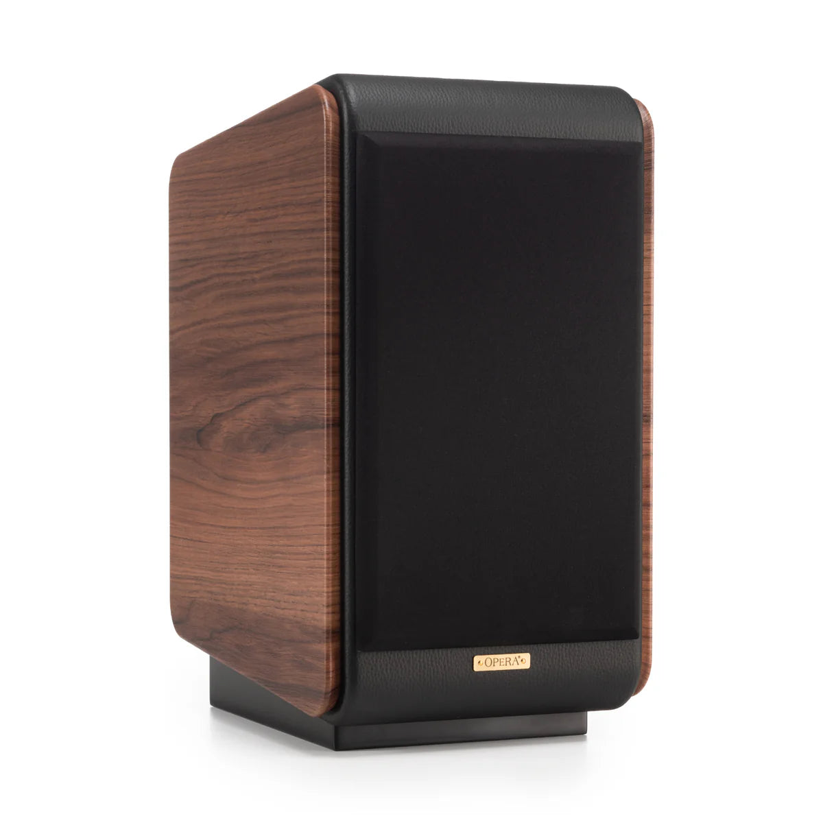 Opera Prima V2 Book Shelf Speakers Rosewood Diagonal Facing With Grill