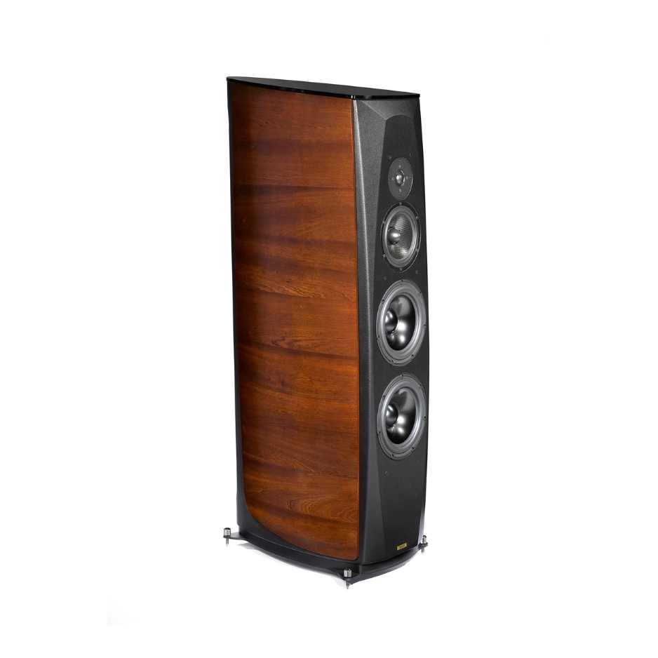 Opera Grand Callas Loudspeaker Mohagany diagonal view on white