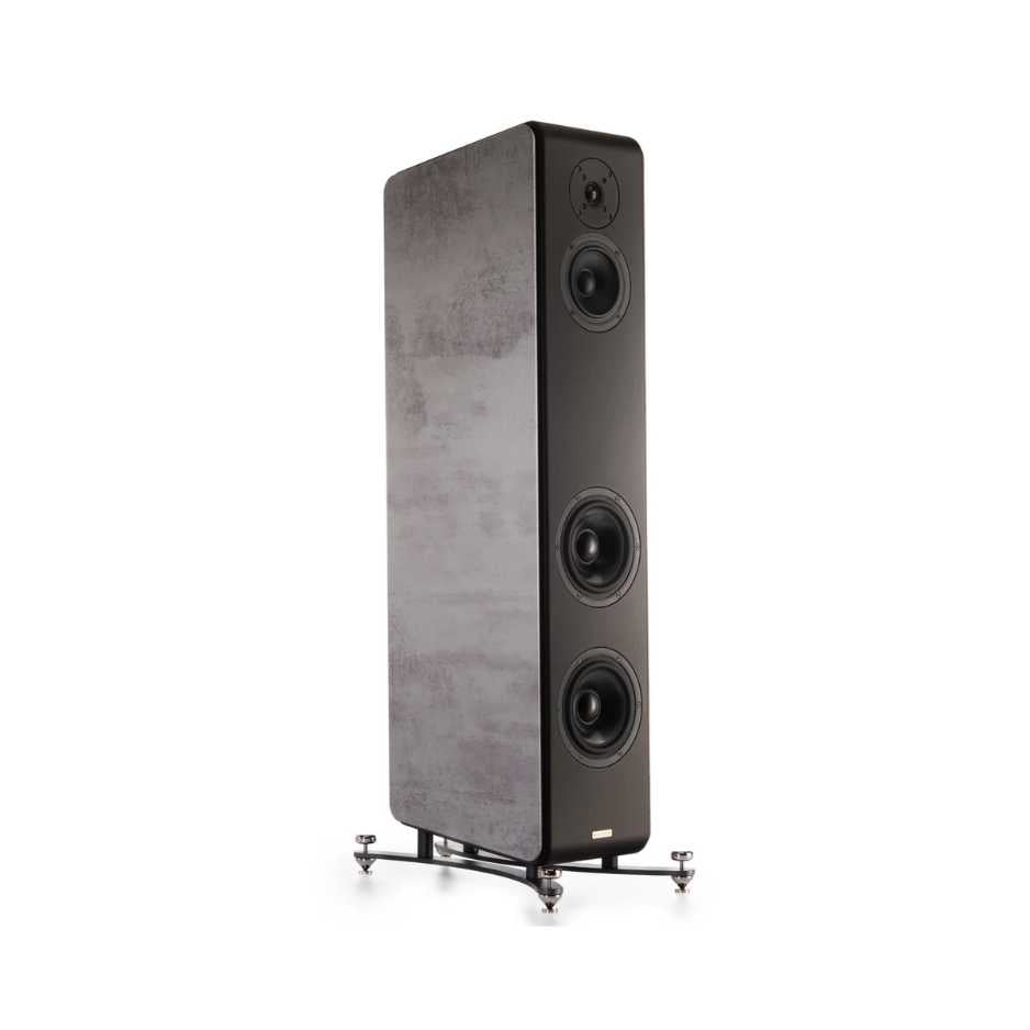 Opera Quinta V2 Floorstanding Speakers in Concrete Gray Sideview