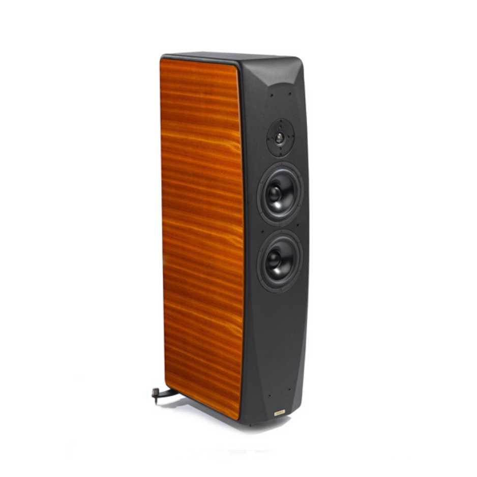 Opera Seconda Floorstanding Speakers Mahogany Diagonal right facing