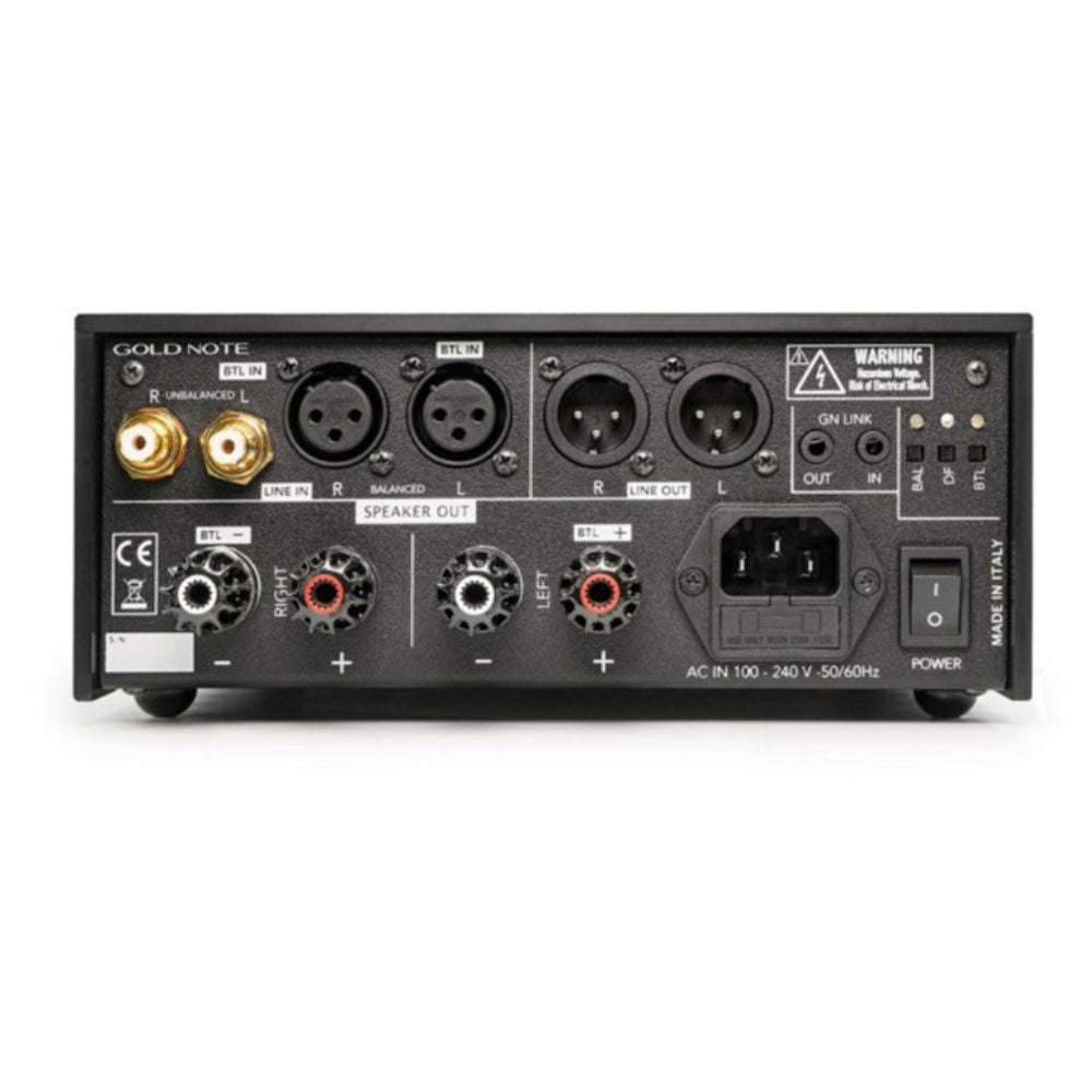 Gold Note PA-10 EVO Power Amplifier black back view