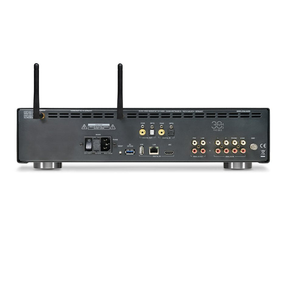 AVM PAS 30.3 Streaming Preamplifier black back