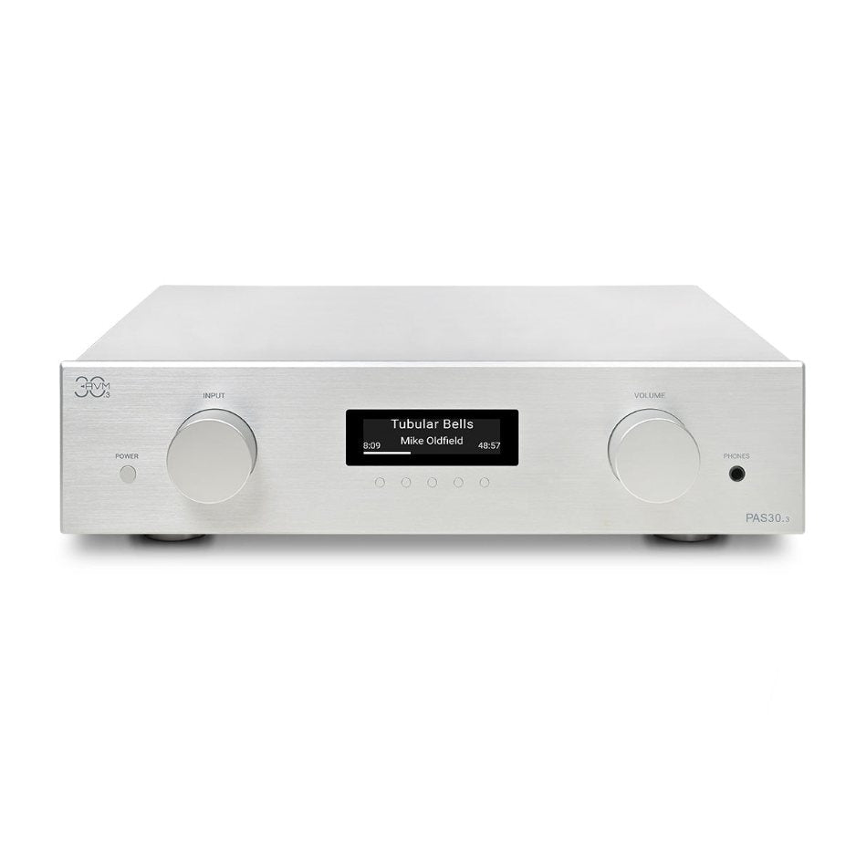 AVM PAS 30.3 Streaming Preamplifier silver front top