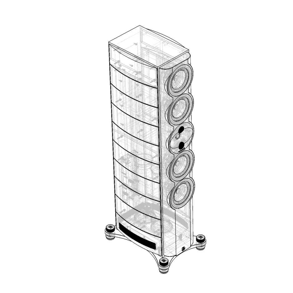 Perlisten S7t Black Edition See Through Drawing