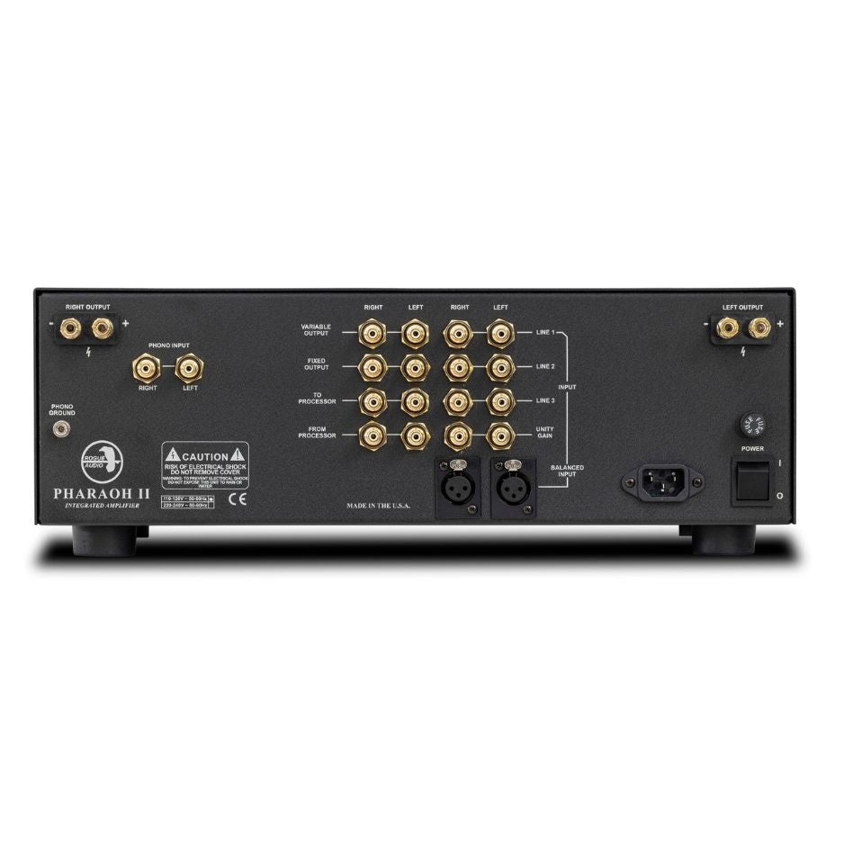 Rogue Audio Pharaoh II Integrated Amplifier black rear