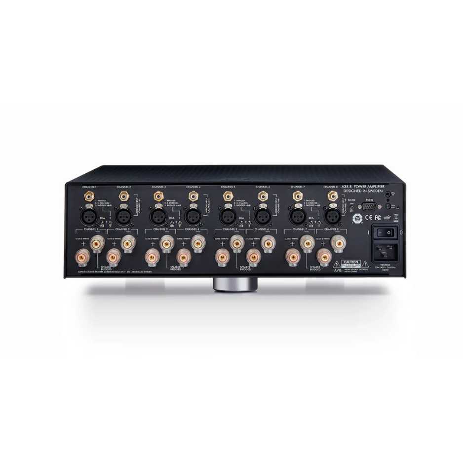 Primare 35.8 8-Channel Power Amplifier Black Rear View