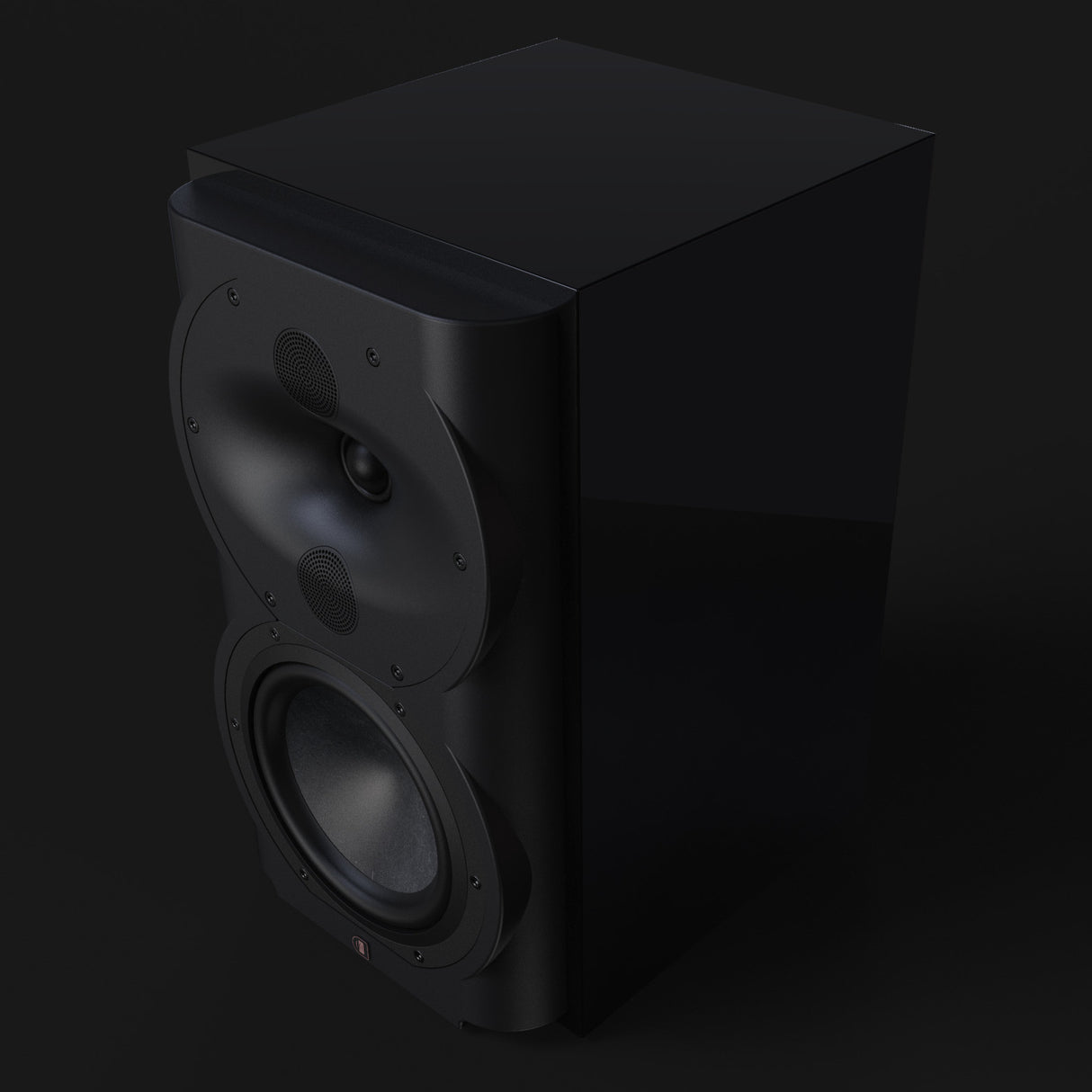 Perlisten R4b black bg diagonal top view