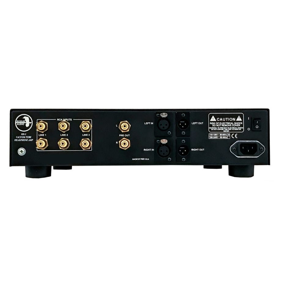 Rogue Audio RH-5 Headphone Amplifier black rear