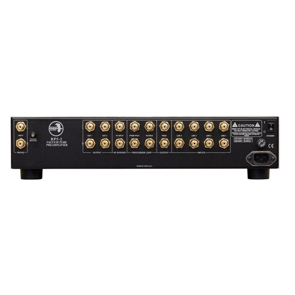 Rogue Audio RP-5 v2 Preamplifier black rear