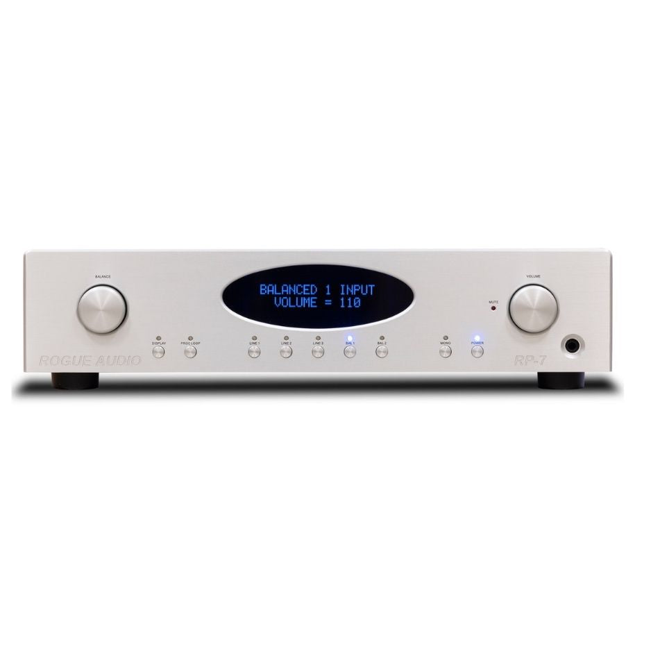 Rogue Audio RP-7 Preamplifier silver front