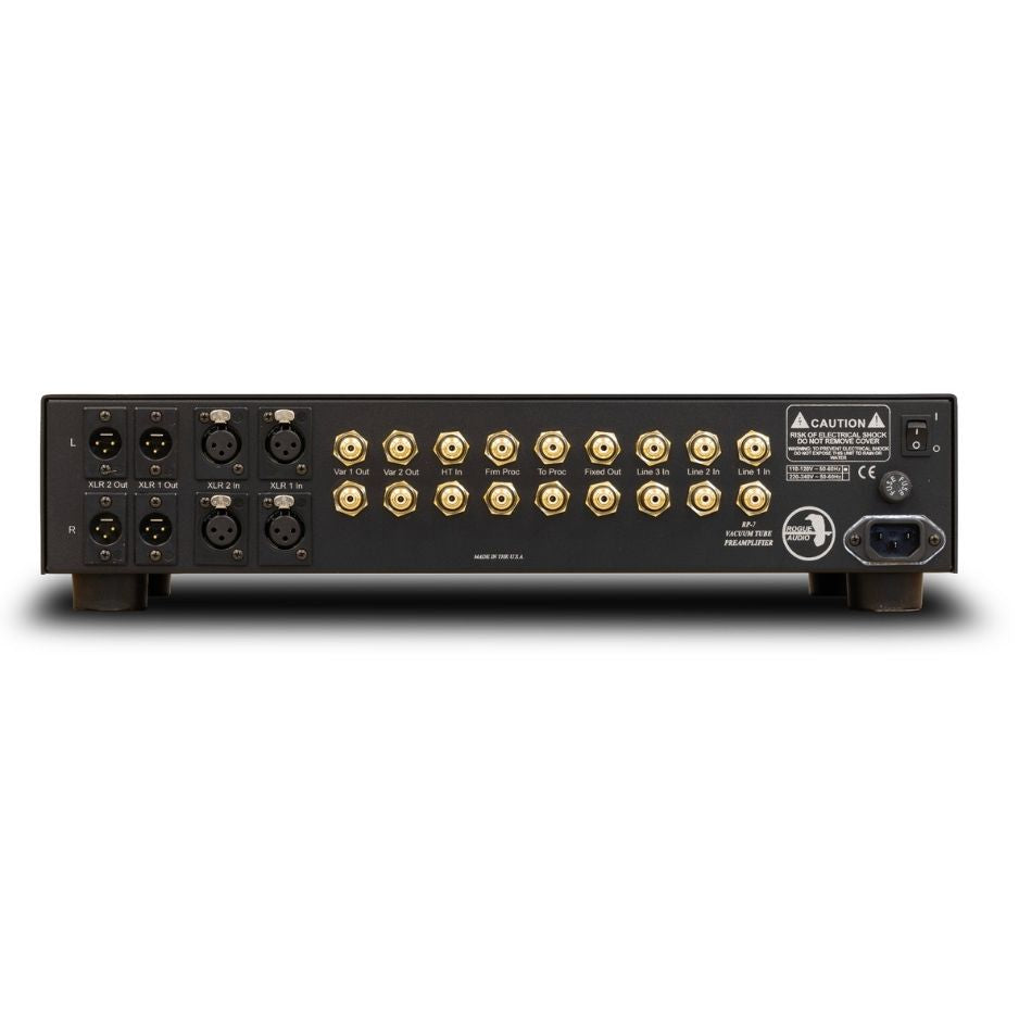 Rogue Audio RP-7 Preamplifier black rear