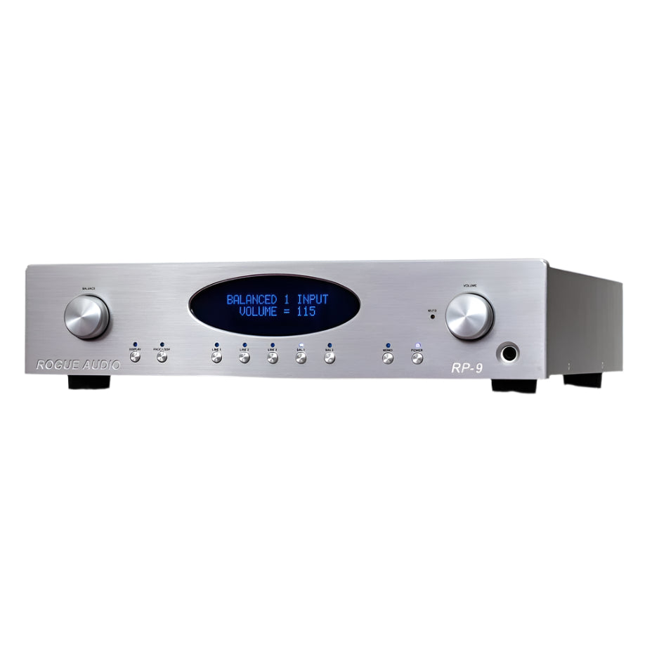 Rogue Audio RP-9 Preamplifier silver front