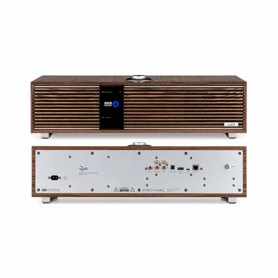 Ruark Audio R410 Integrated Music System Front and Back