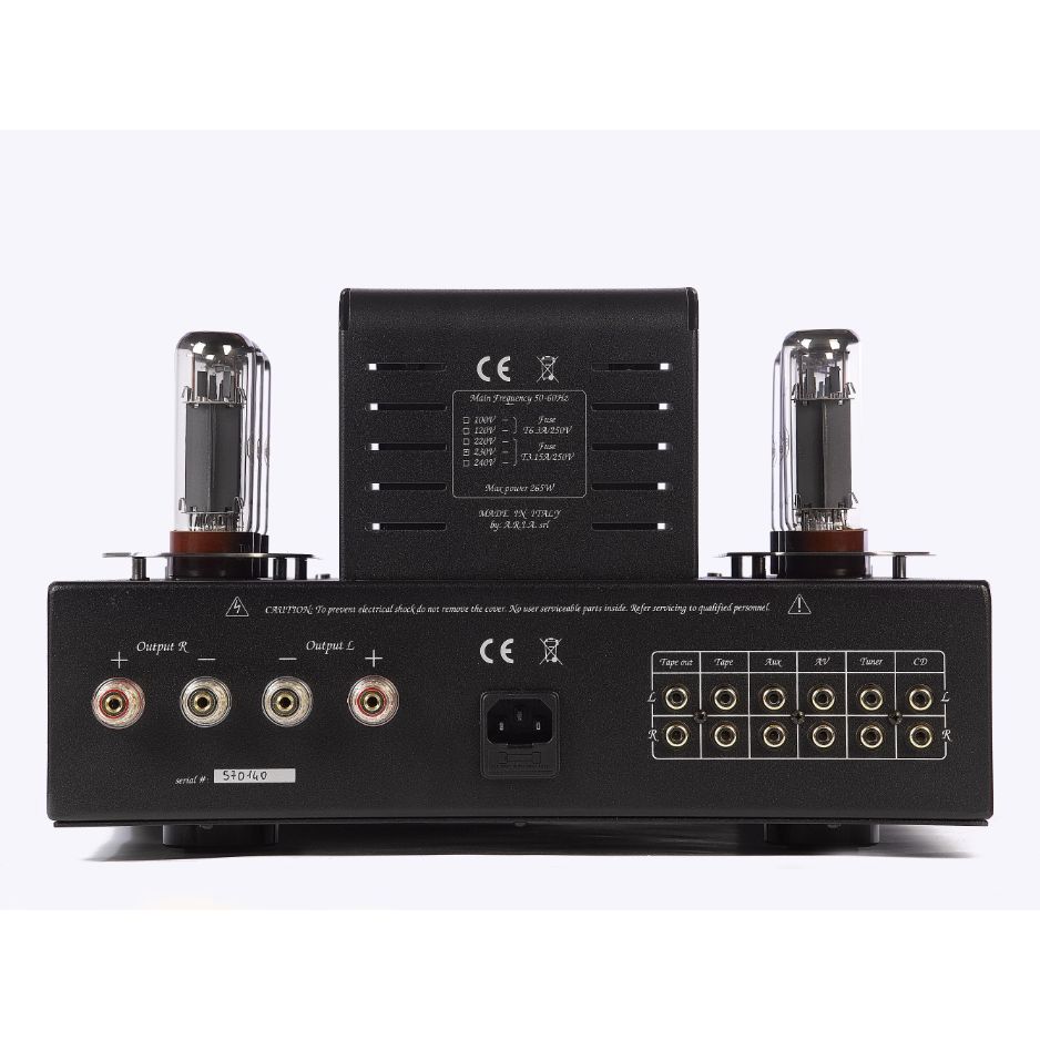 Unison Research S6 Stereo Integrated Tube Amplifier black rear