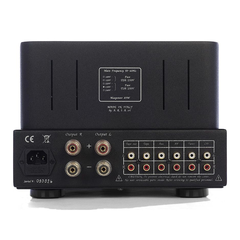 Unison Research Simply Italy Stereo Integrated Amplifier black rear view