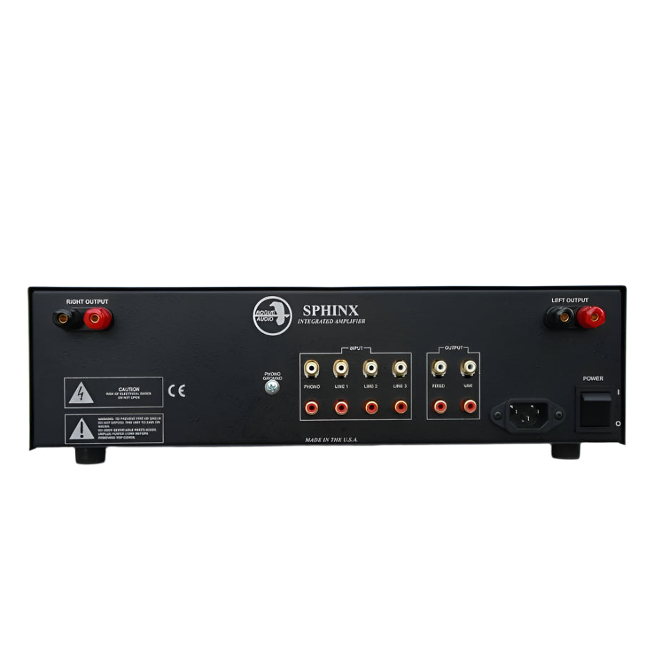 Rogue Audio Sphinx v3 Integrated Amplifier black rear