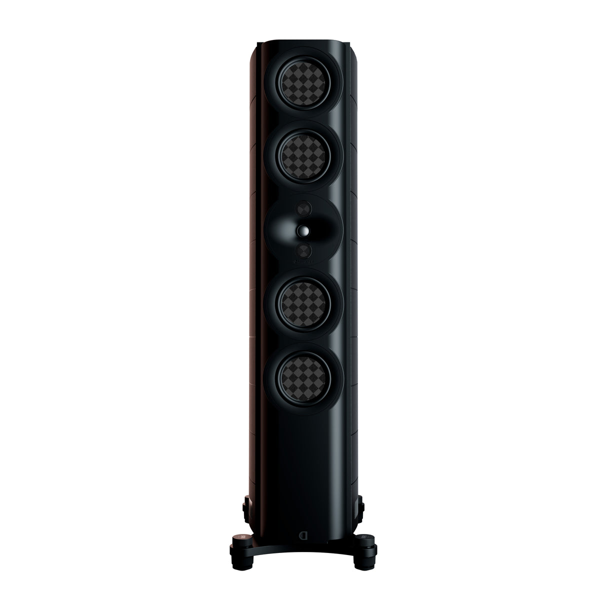Perlisten S7t Black Edition floorstanding speaker front view white background
