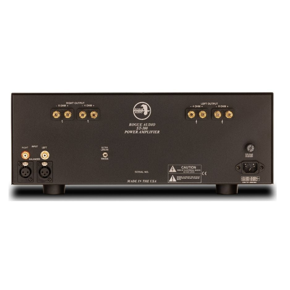 Rogue Audio Stereo 100 amplifier rear black