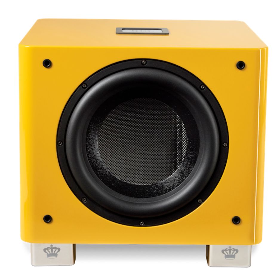 REL T/9x Special Edition Subwoofer Le Mon Yellow Lacquer front
