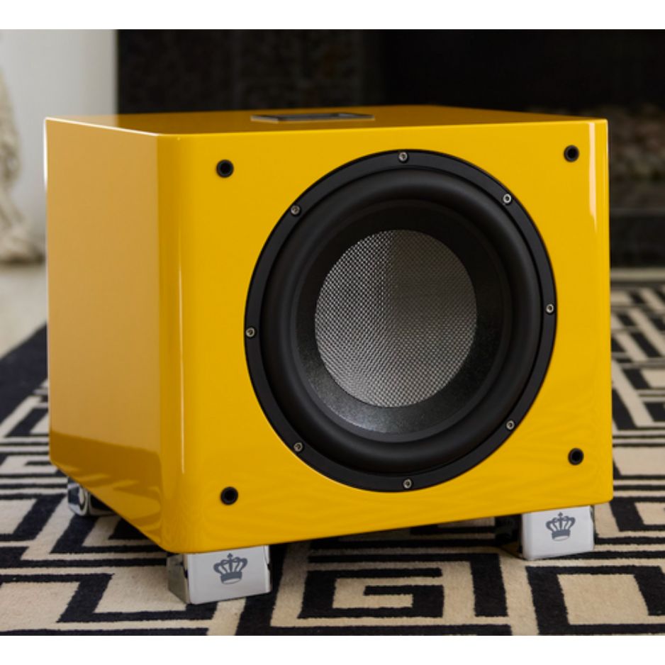 REL T/9x Special Edition Subwoofer Le Mon Yellow Lacquer lifestyle