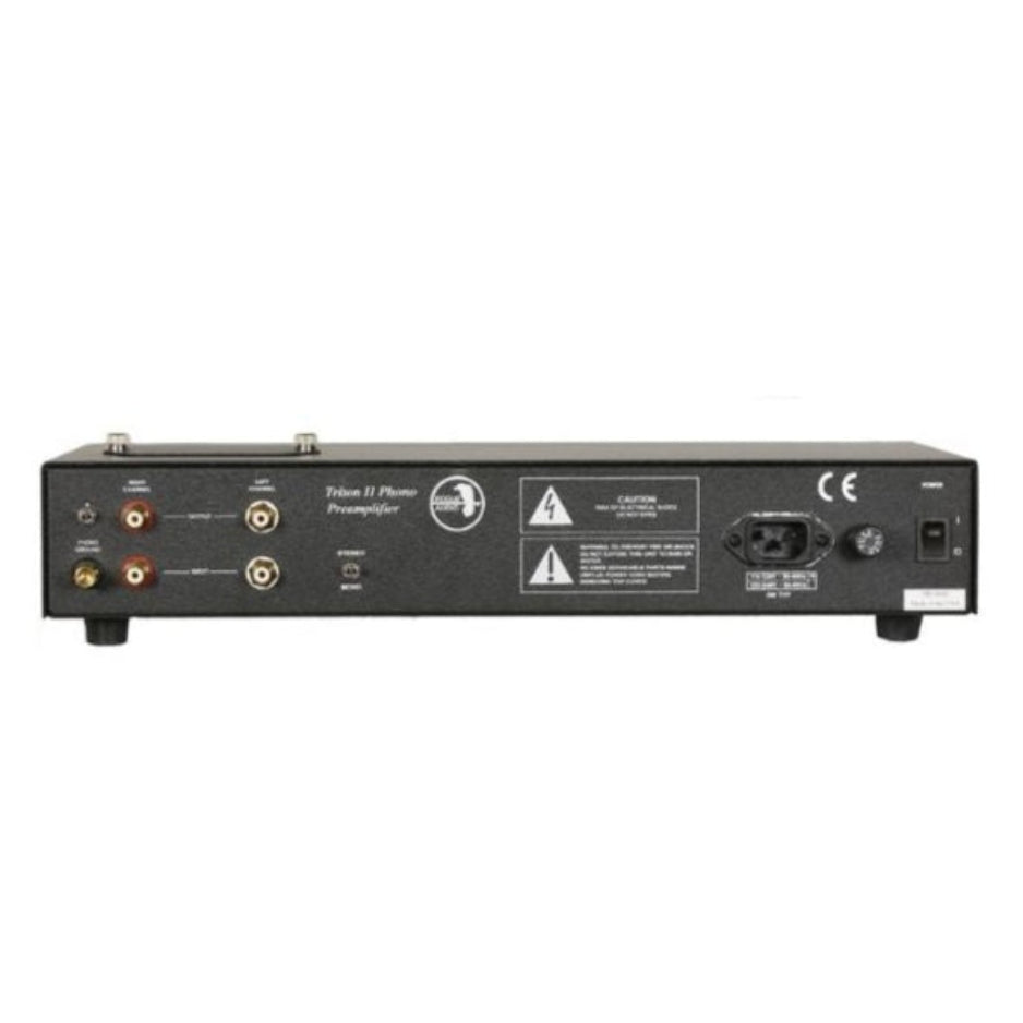 Rogue Audio Triton solid state phono preamplifier black rear view