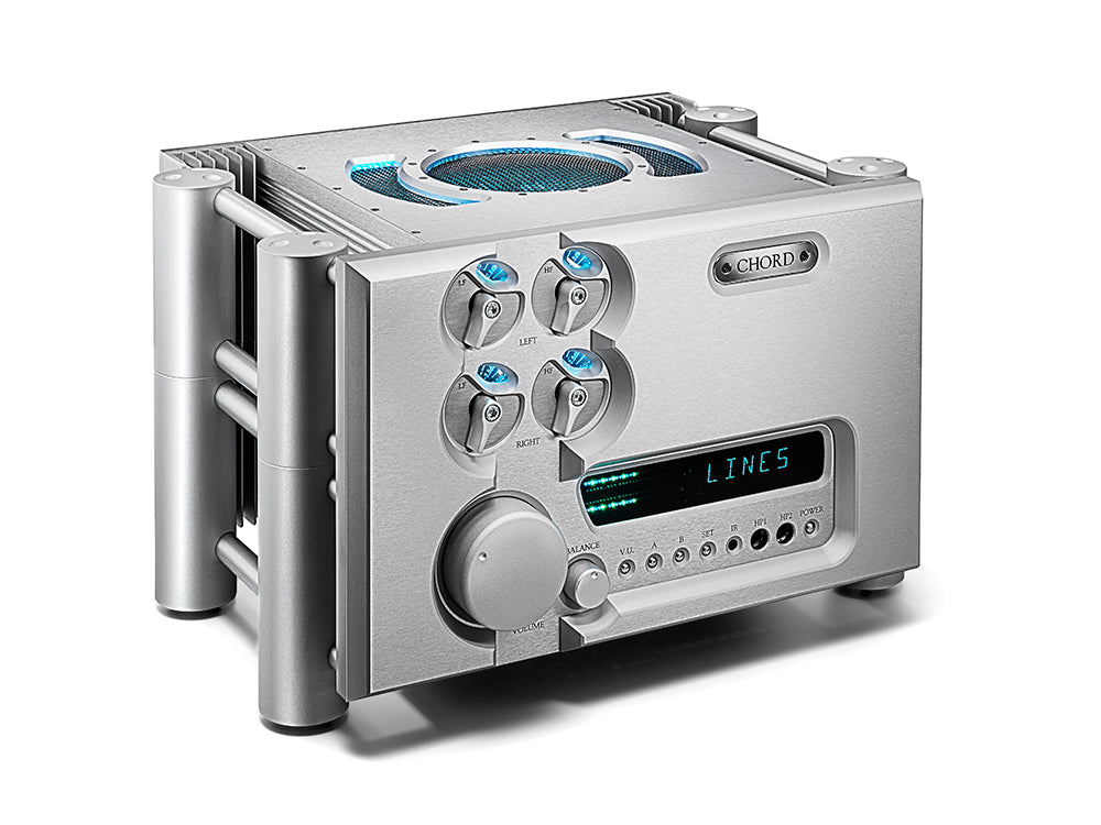 Chord Electronics Ultima Pre reference preamplifier angled view silver