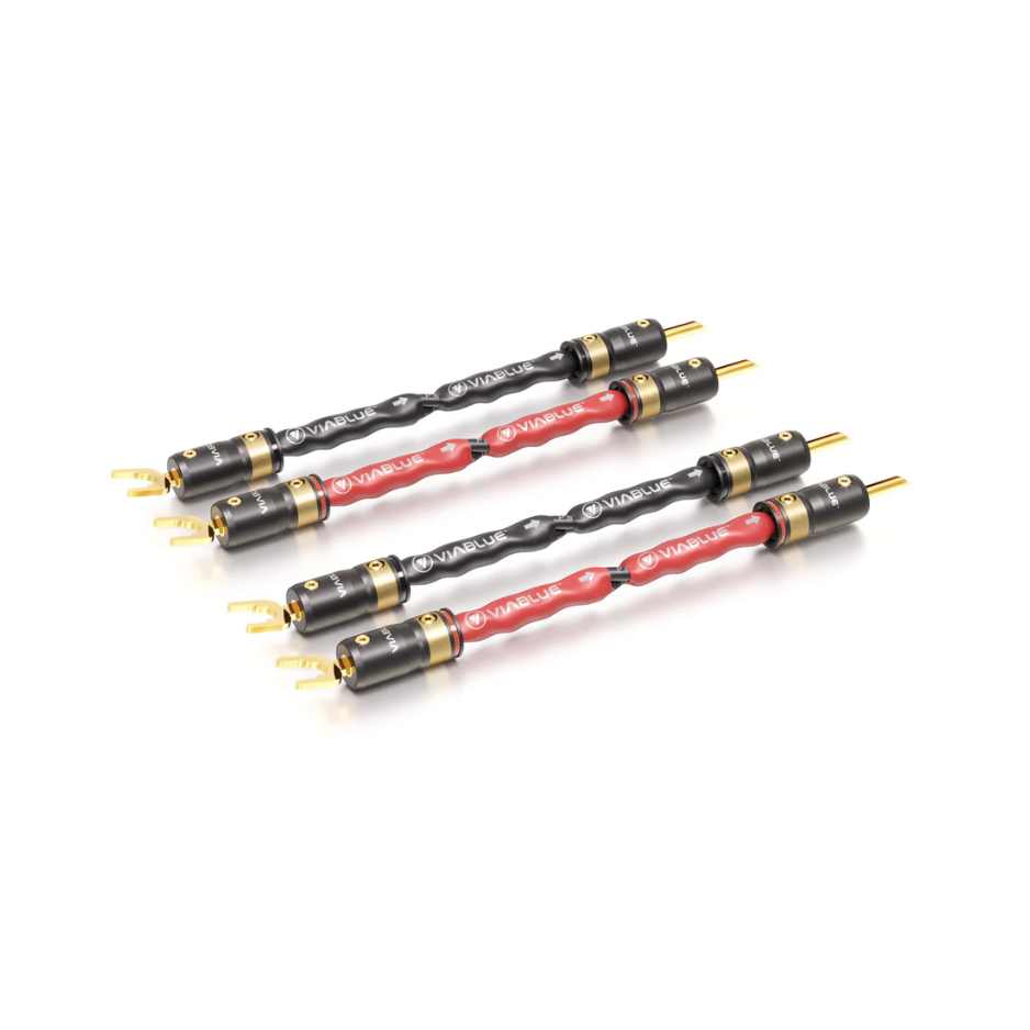 Viablue SC-4 Speaker Cable Jumper Bridges T8 Banana to Spade