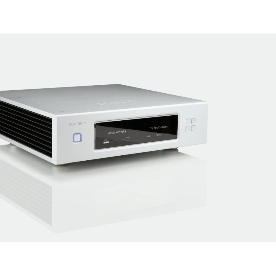 Aurender W20SE Reference Music Server | Streamer silver angled
