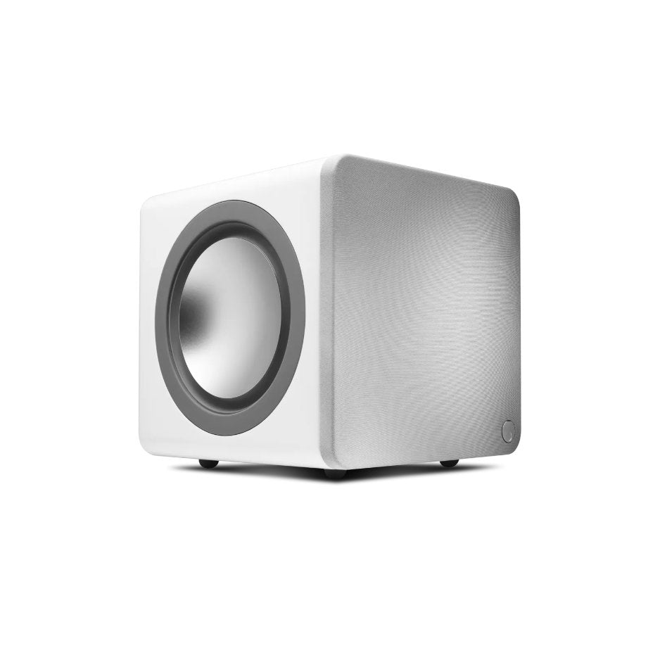 Cambridge Audio MINX X201 Subwoofer white angled