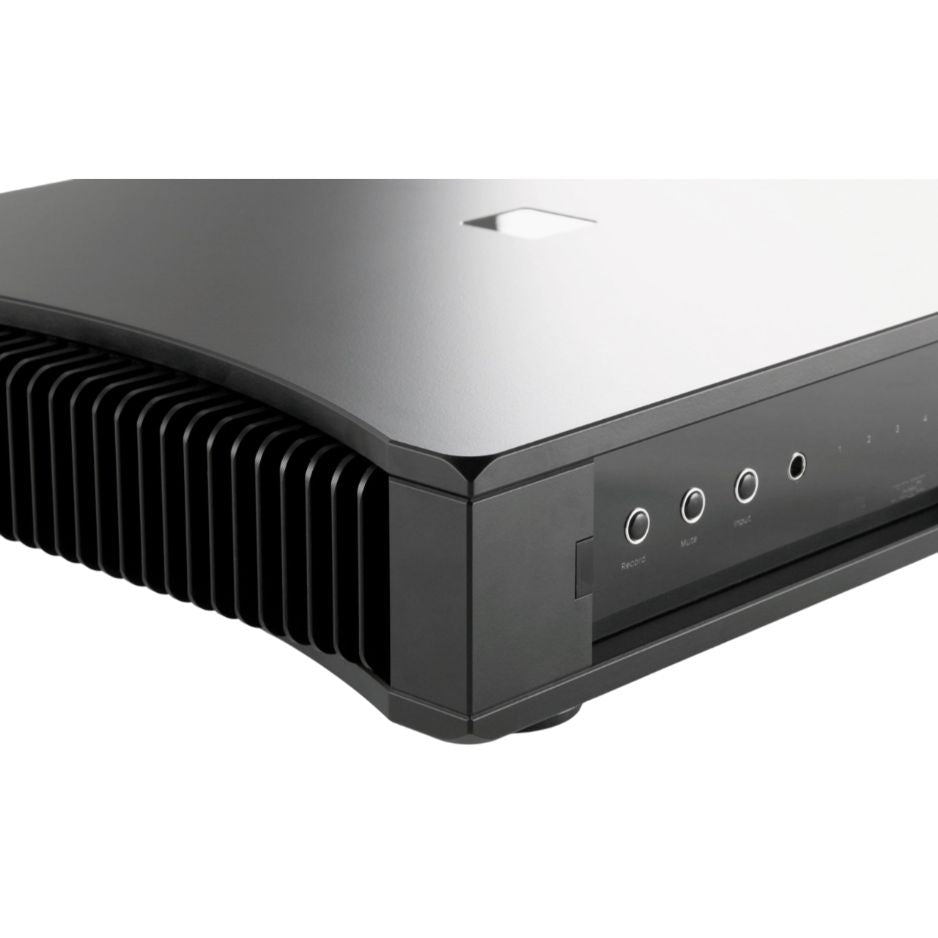 Rega Aethos Integrated Amplifier frnt from side view