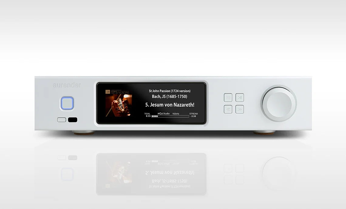 Aurender A15 Front view silver with shadow