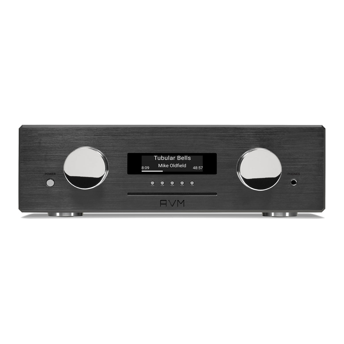 AVM Ovation CS 8.3 S Streaming CD Receiver, Black, front view
