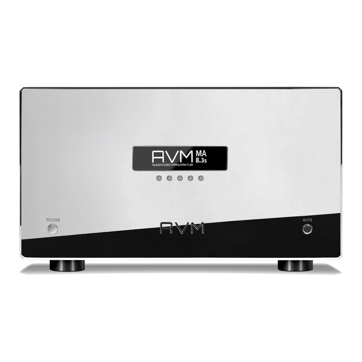AVM Ovation MA 8.3 S Mono Power Amplifier, Cellini chrome, front view