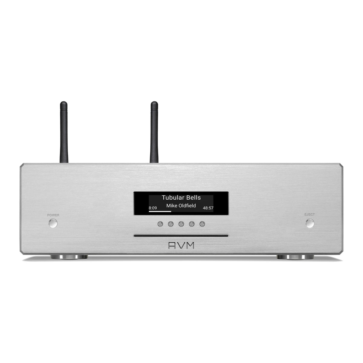 AVM Ovation MP 8.3 S Streaming Media Player, Silver, front view