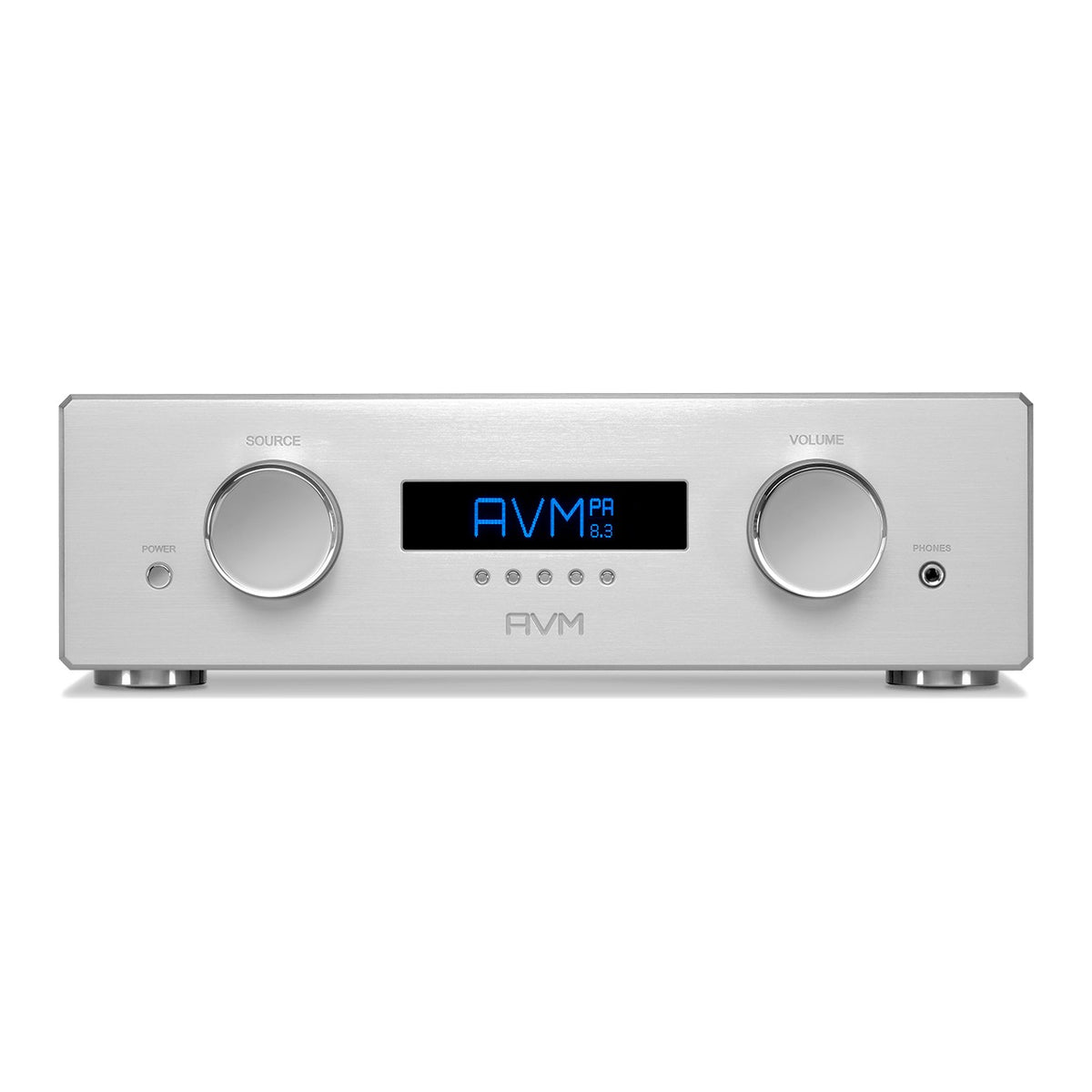 AVM Ovation PA 8.3 Modular Preamplifier, Silver, front view