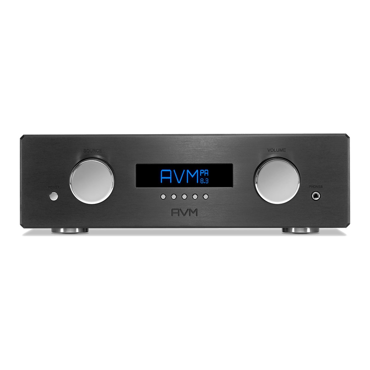 AVM Ovation PA 8.3 Modular Preamplifier, Black, front view