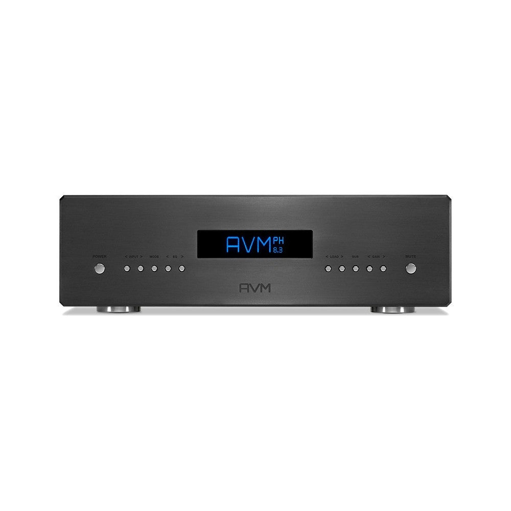 AVM Ovation PH 8.3 Phono Preamplifier, Black, front view