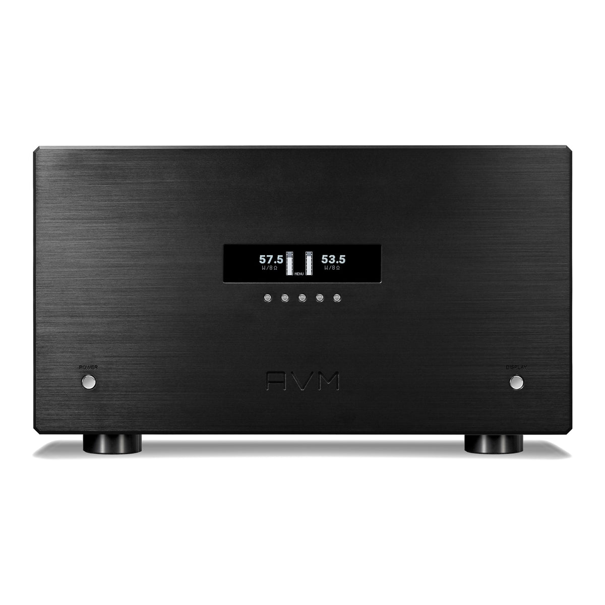 AVM Ovation SA 8.3 Lite Stereo Power Amplifier, Black, front view