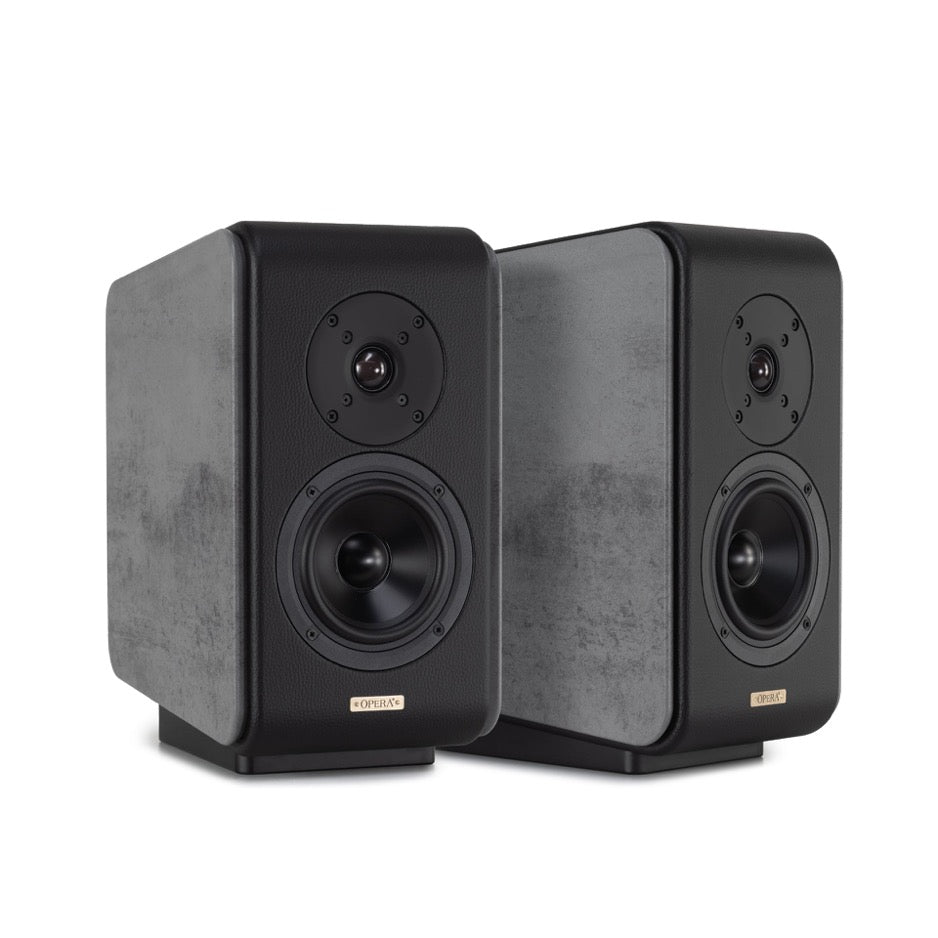 Opera Mezza V2 Bookshelf Speakers Concrete Gray pair