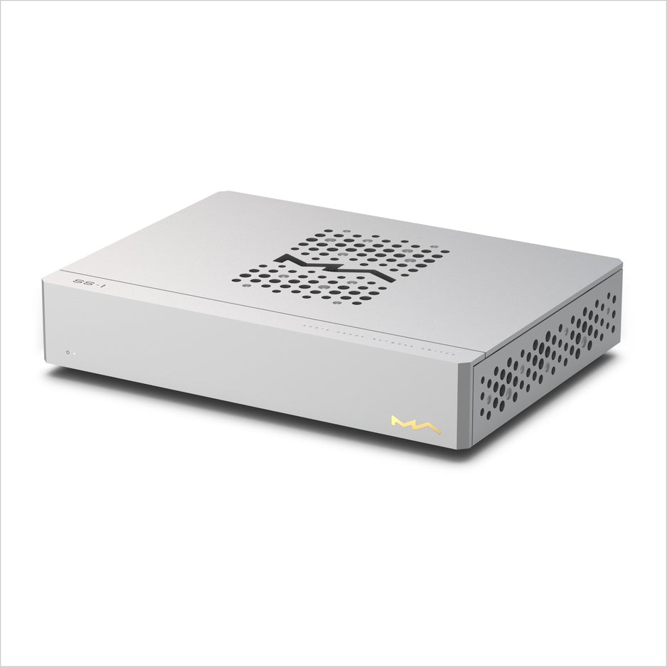 Matrix Audio SS-1 Audio Grade Network Switch (Open Box), Silver, three-quarter front view