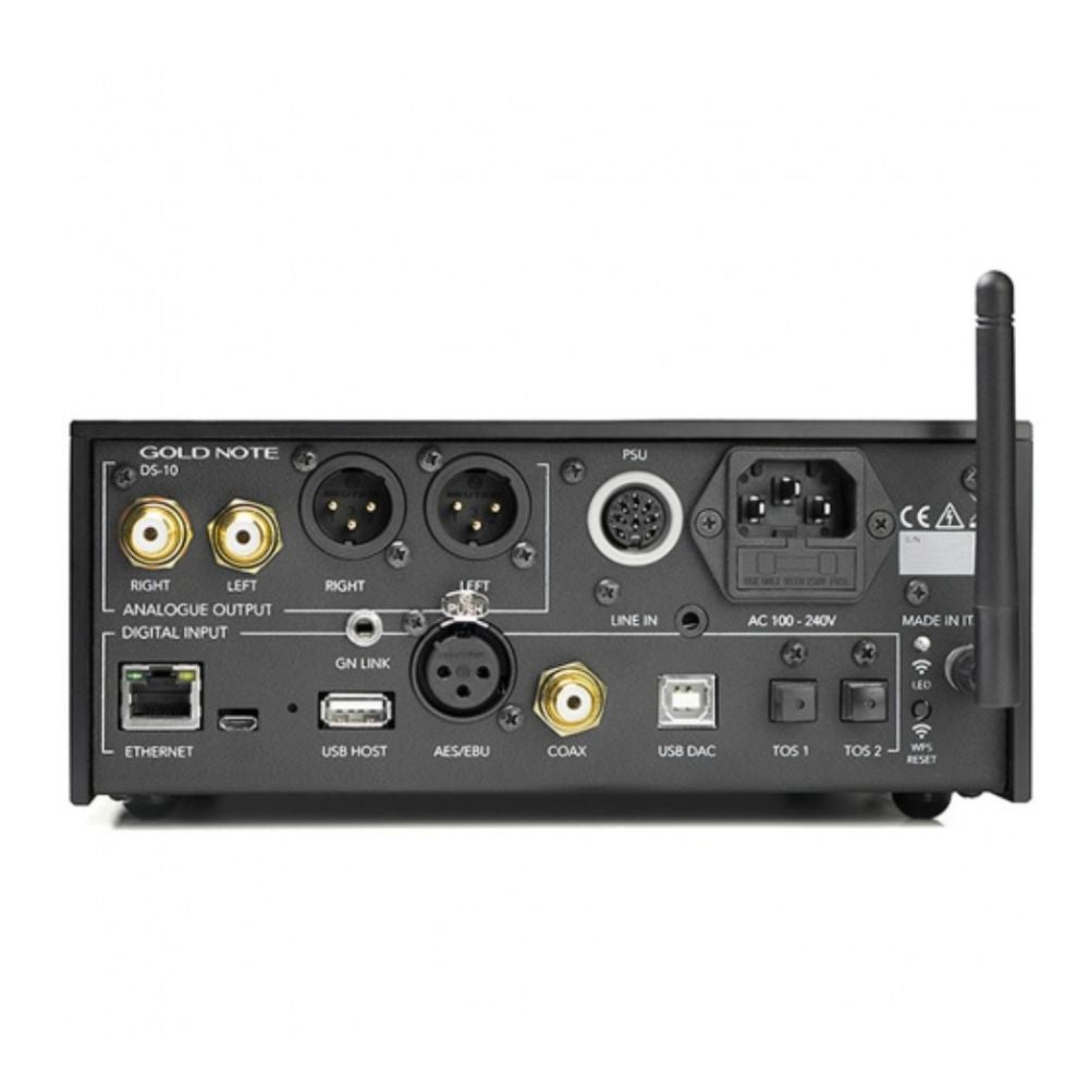 Gold Note DS-10 EVO Streaming DAC black back view